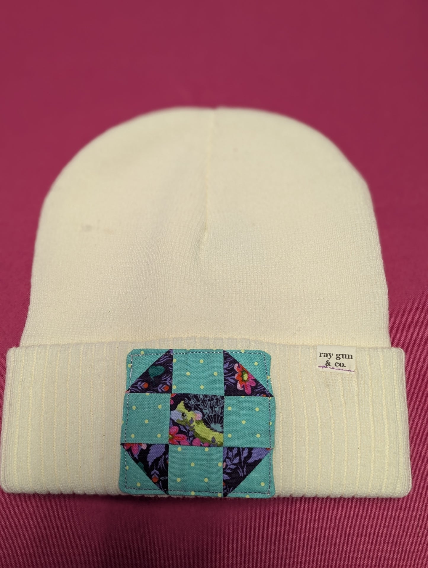 quilt patch beanie