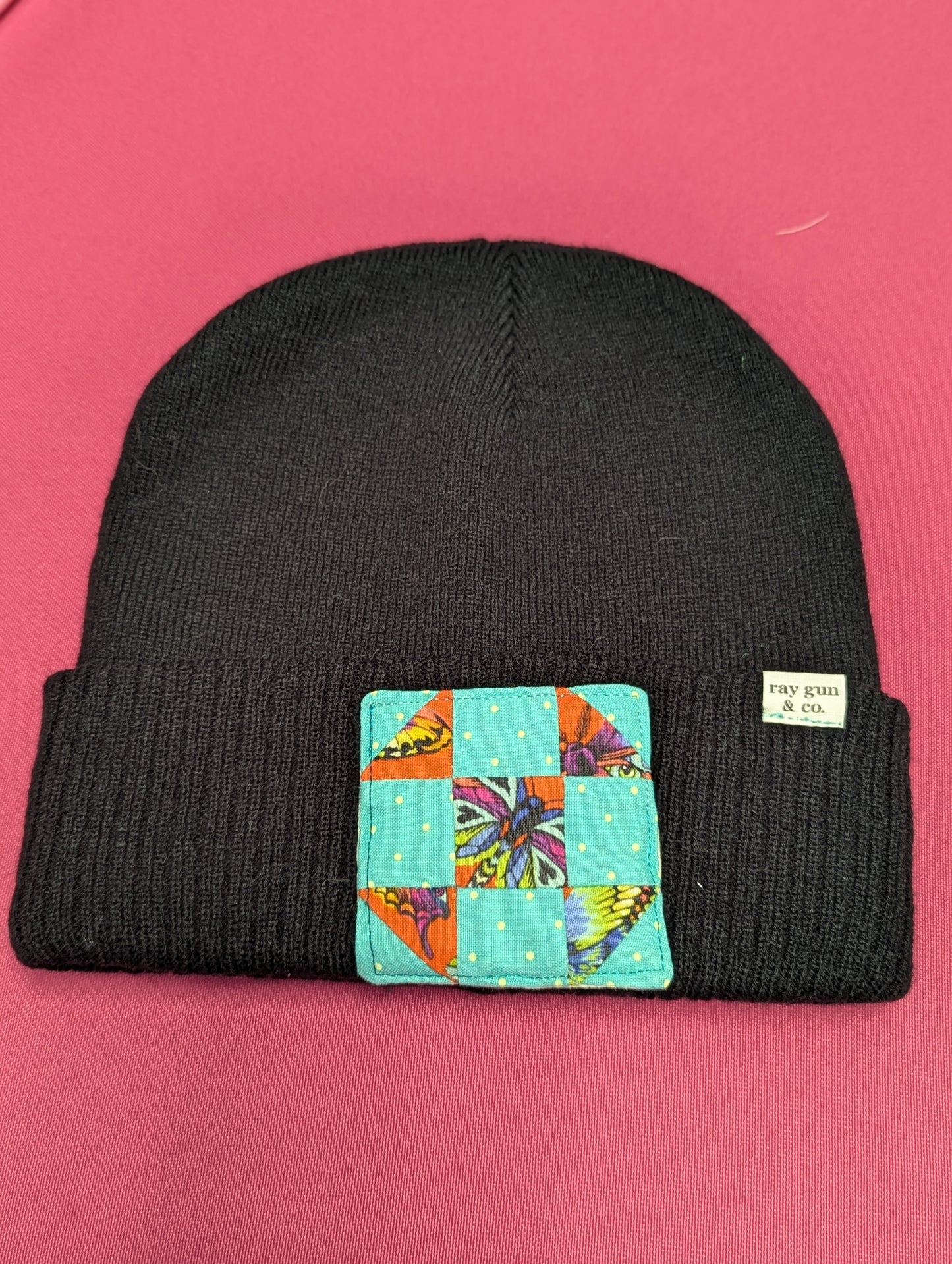 quilt patch beanie